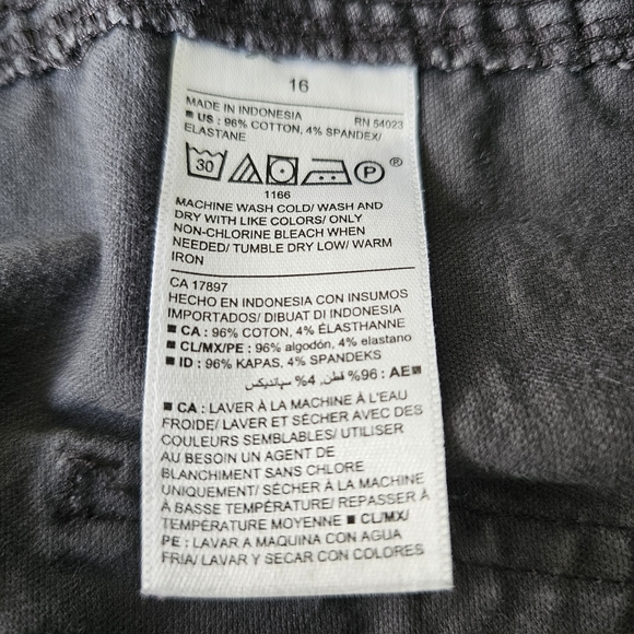 Women's Old Navy Dark Gray Raw Hem Ankle Length Chinos, Sz 16 - EUC - Picture 4 of 8